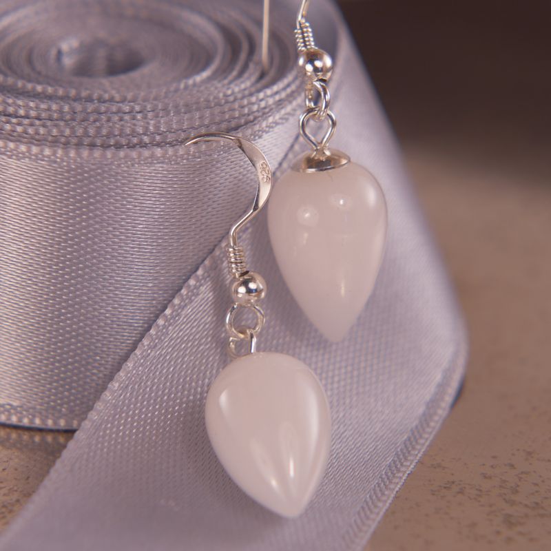 Preview: Ohrringe mit Kascholong Silber